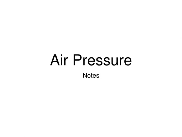 Air Pressure