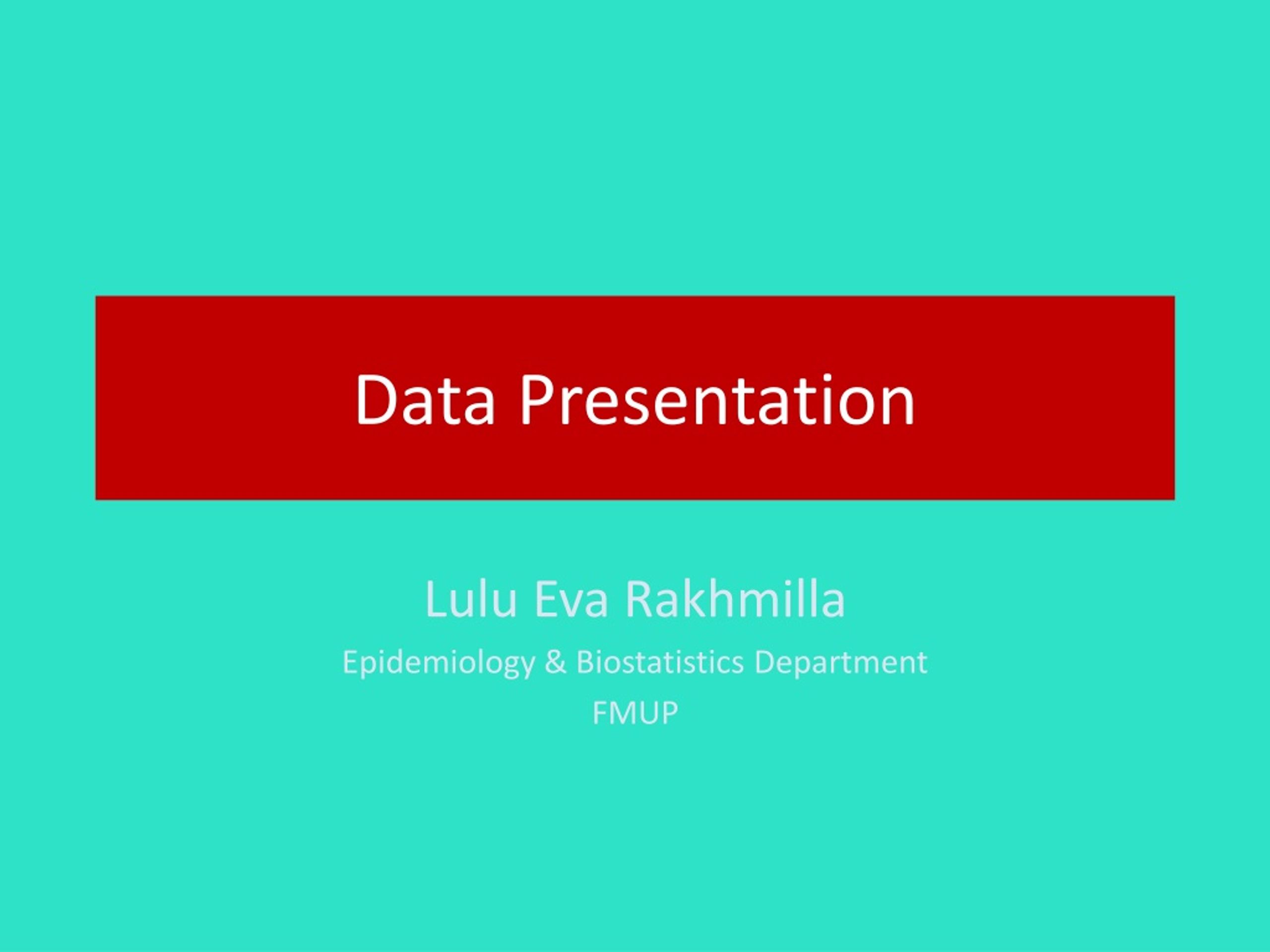 Data Presentation - slide 1