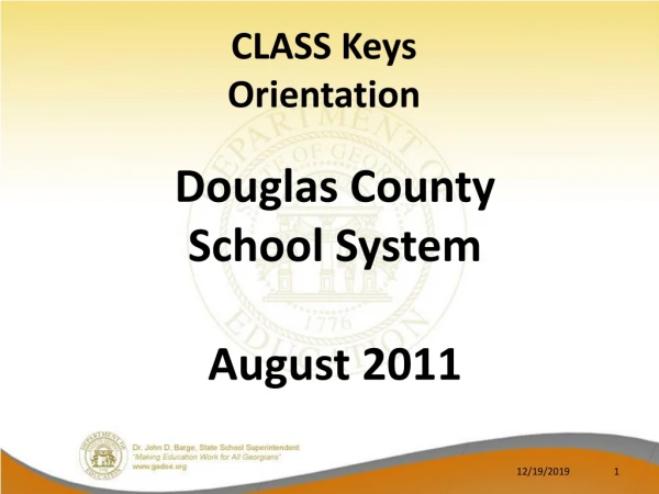 CLASS Keys Orientation