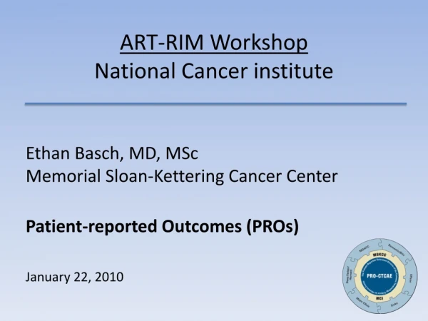 ART-RIM Workshop National Cancer institute