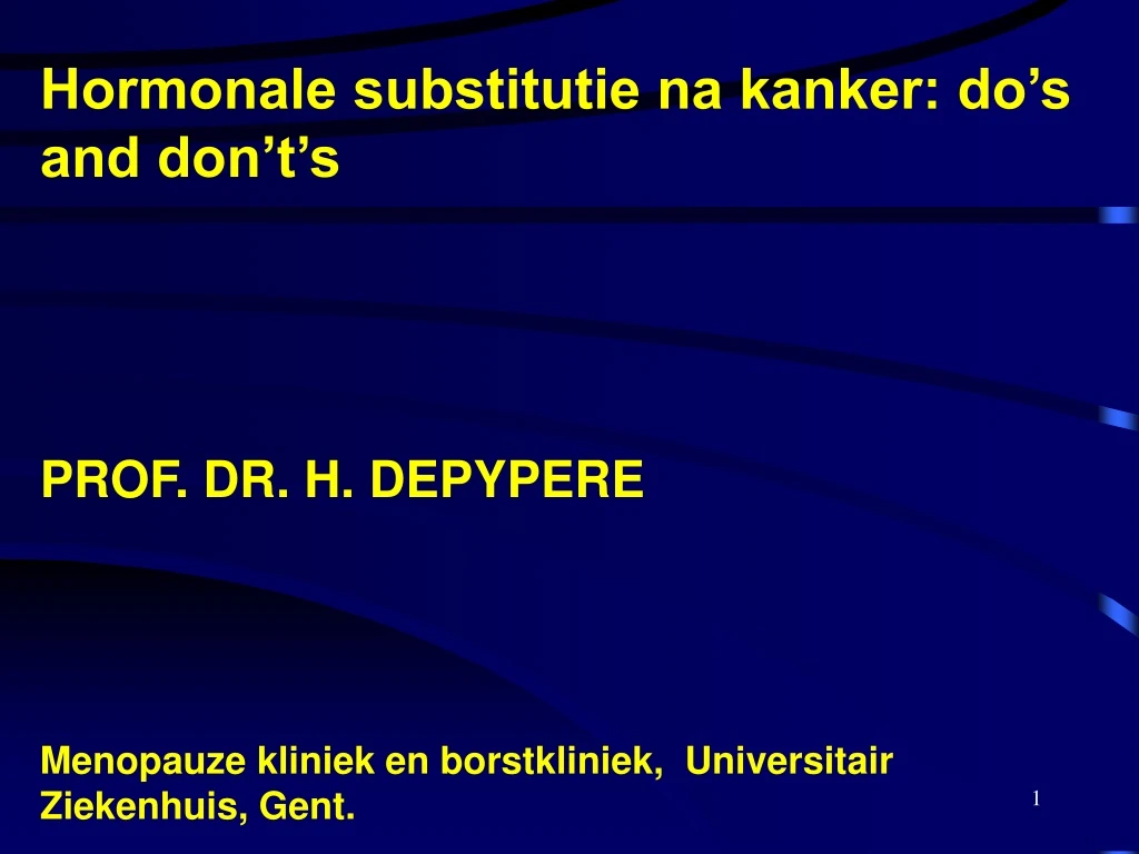 hormonale substitutie na kanker