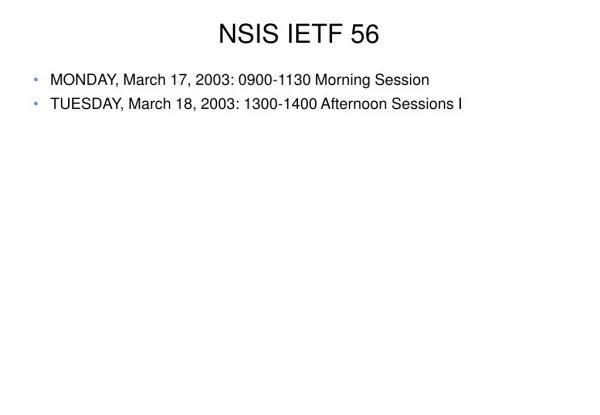 NSIS IETF 56