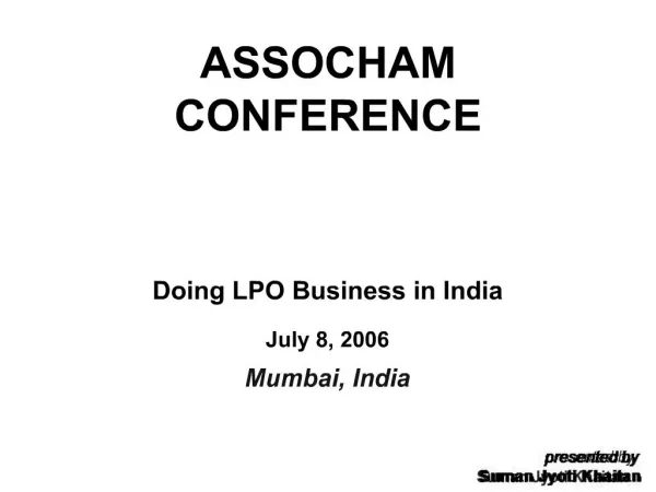 ASSOCHAM CONFERENCE