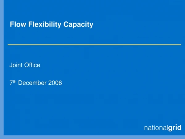 Flow Flexibility Capacity