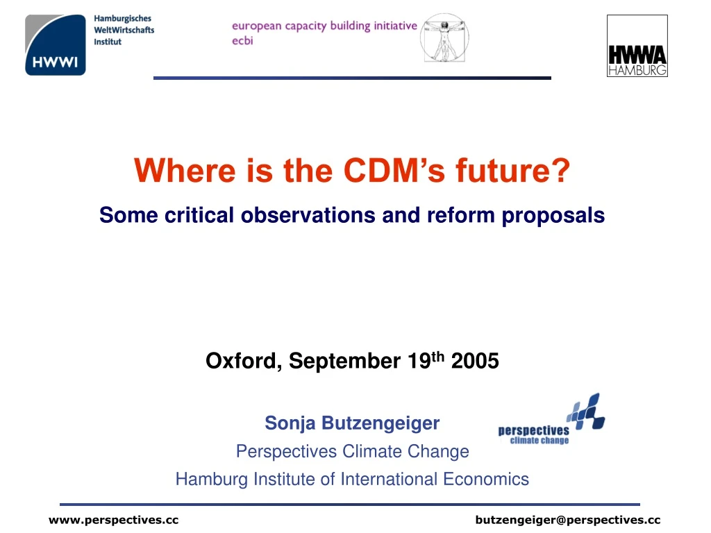 where is the cdm s future some critical