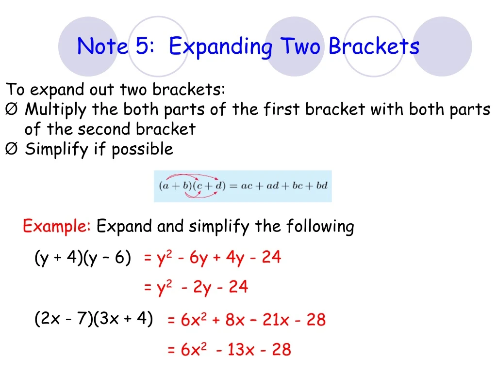 note 5 expanding two brackets