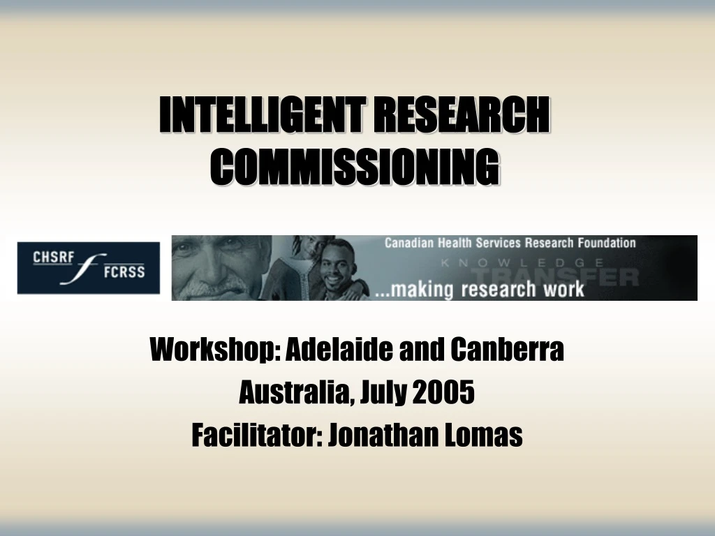 intelligent research commissioning