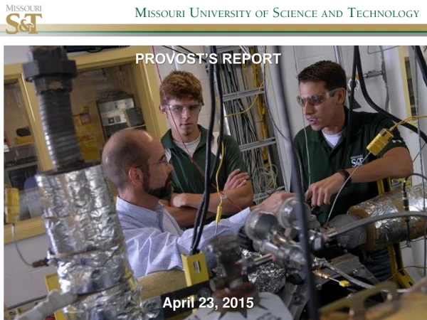 PROVOST’S REPORT