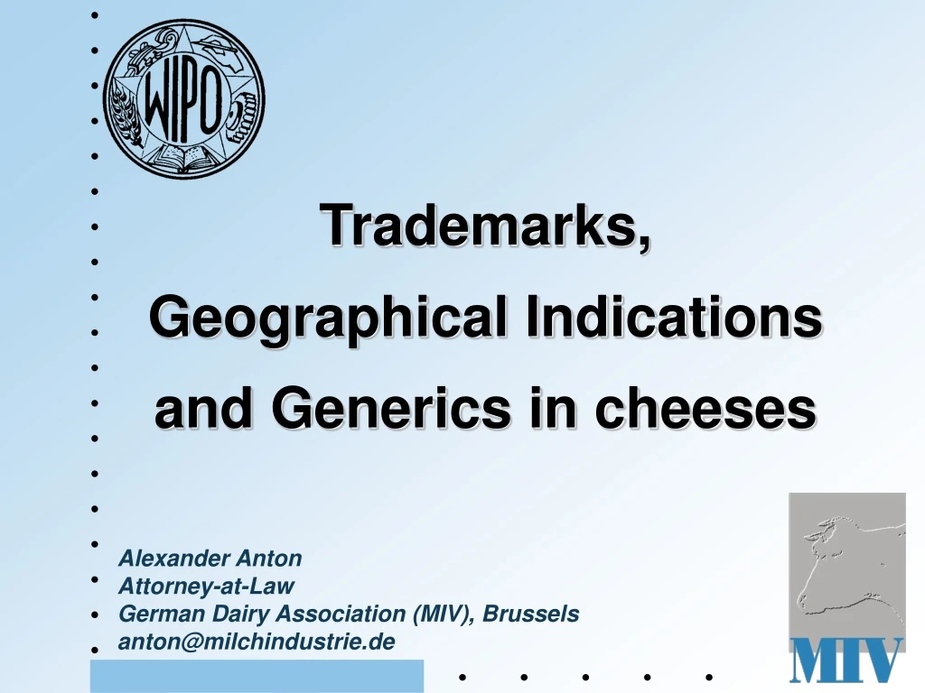 trademarks geographical indications and generics