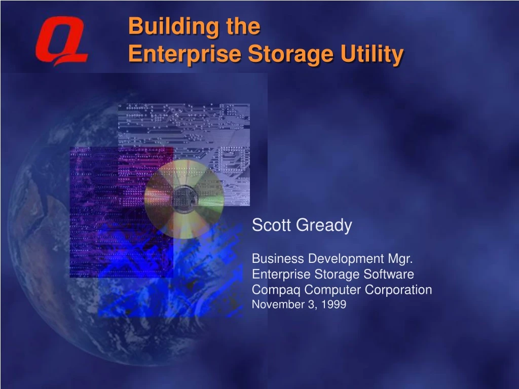 building the enterprise storage utility