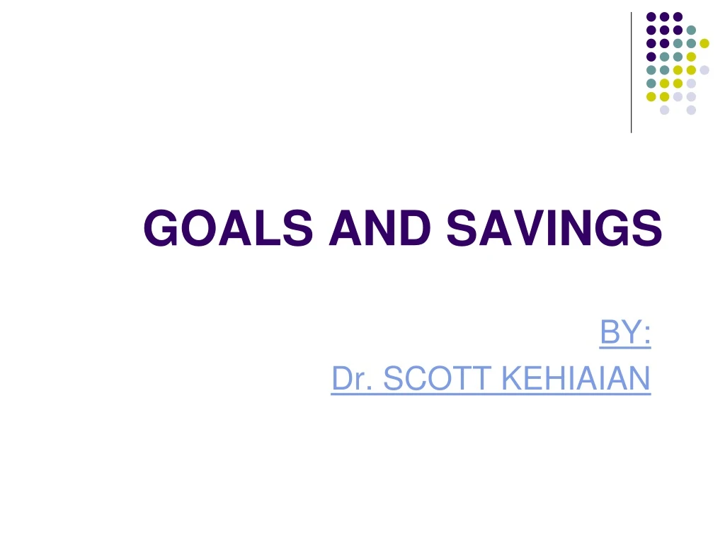 goals and savings