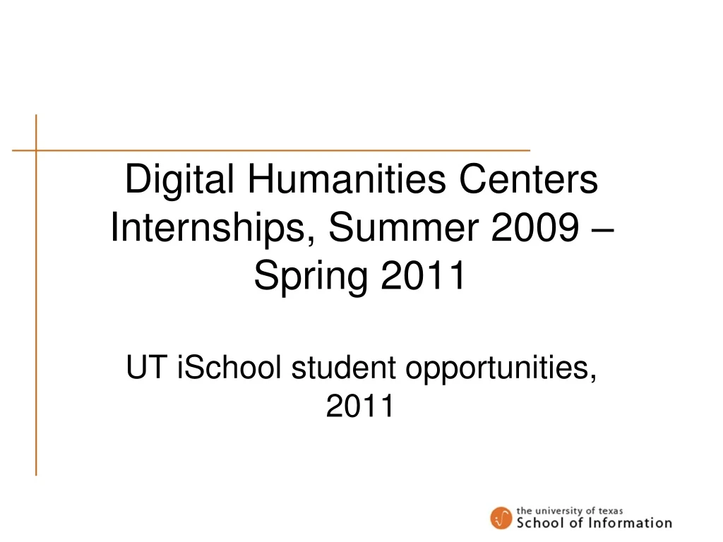 digital humanities centers internships summer 2009 spring 2011