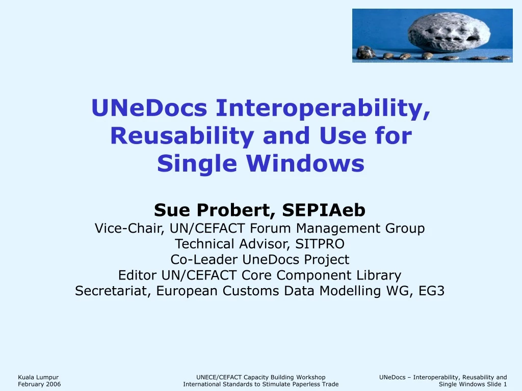 unedocs interoperability reusability and use for single windows