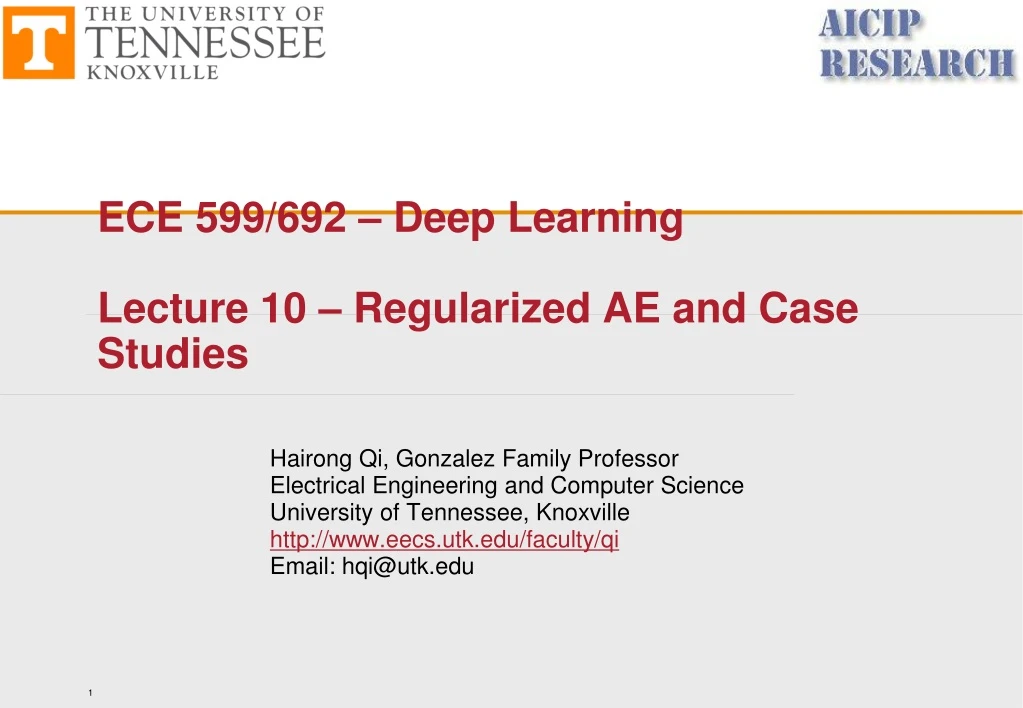ece 599 692 deep learning lecture 10 regularized ae and case studies