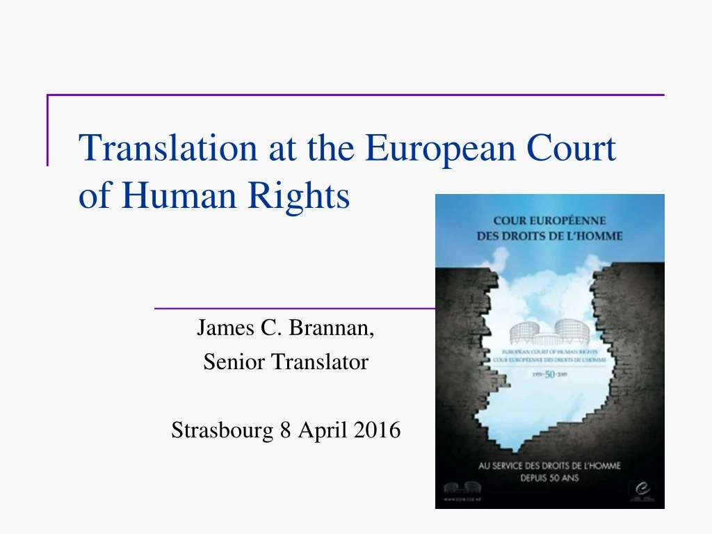 translation at the european court of human rights