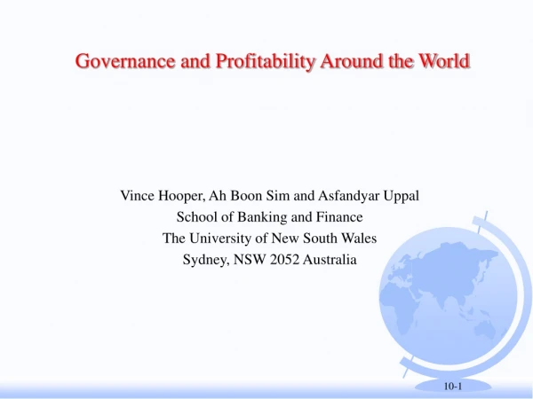 Governance and Profitability Around the World