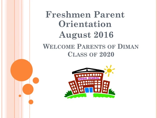 Welcome Parents of Diman Class of 2020