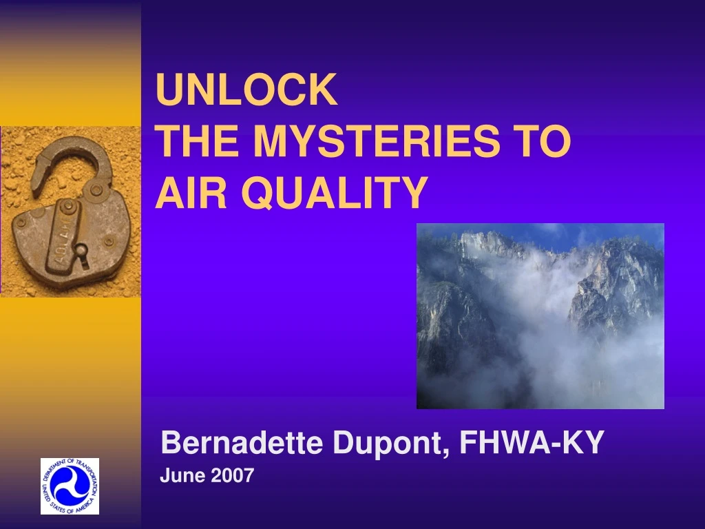 unlock the mysteries to air quality