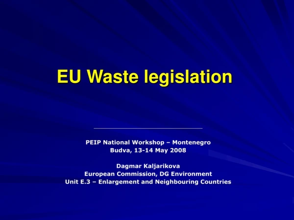 EU Waste legislation