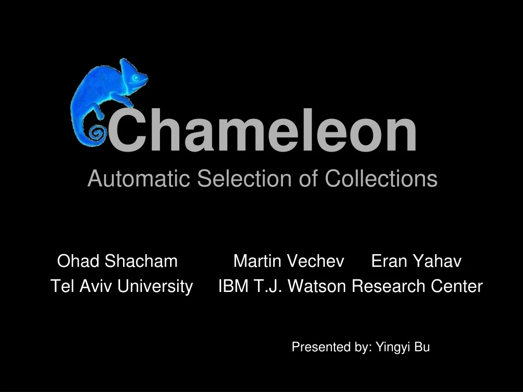 chameleon automatic selection of collections