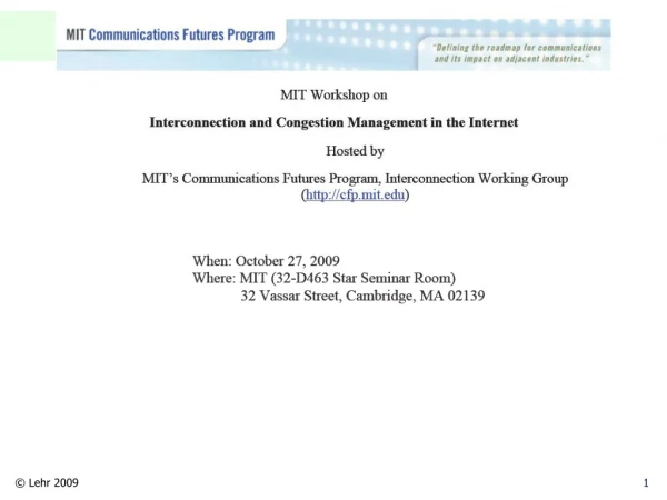 Interconnection WG Plans and Activities