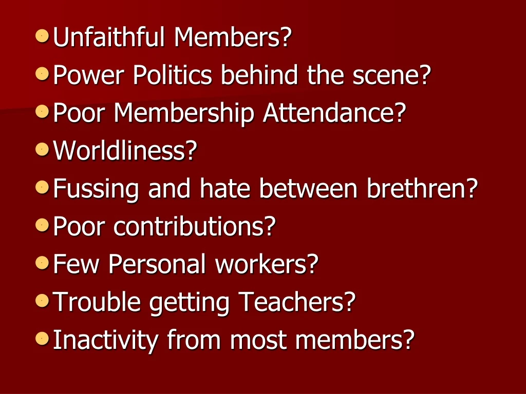 unfaithful members power politics behind