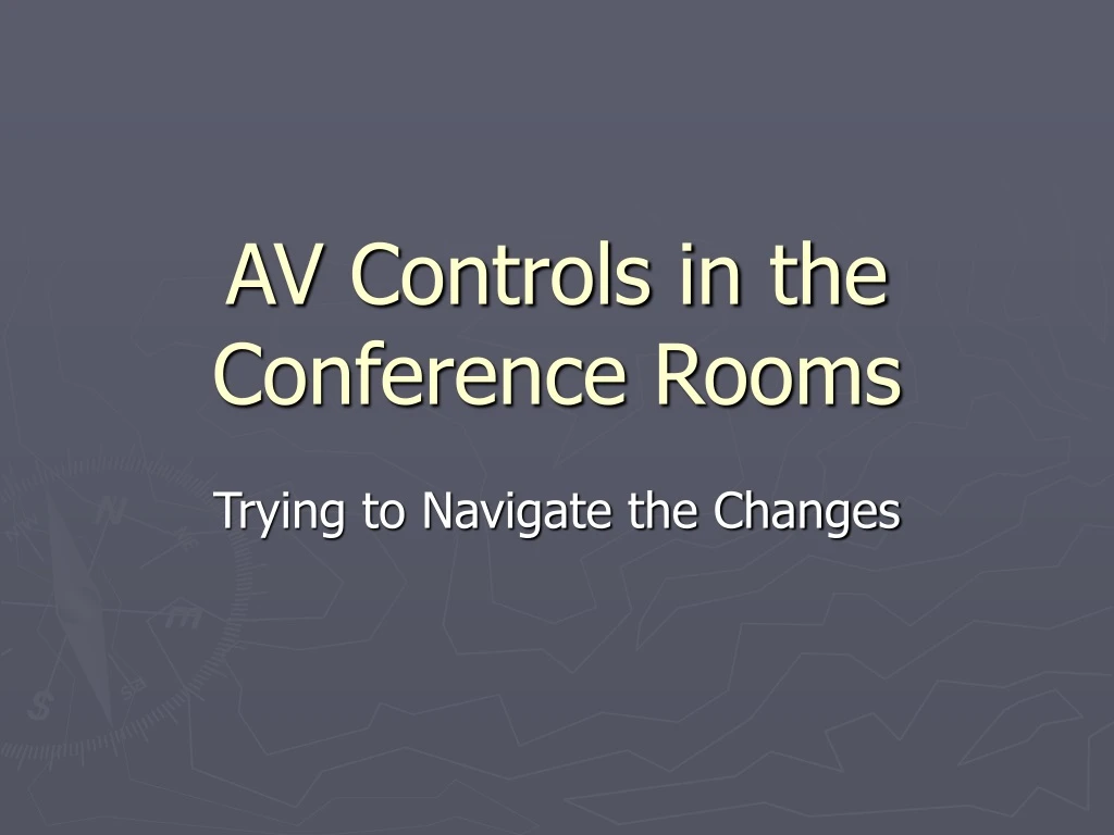 av controls in the conference rooms