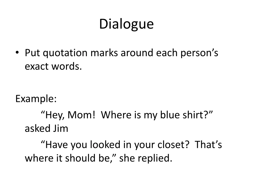 dialogue