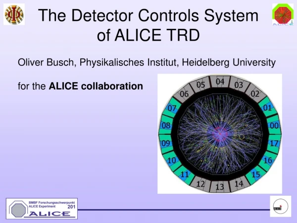 The Detector Controls System  of ALICE TRD