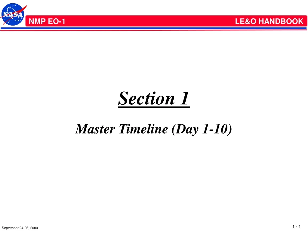 section 1 master timeline day 1 10