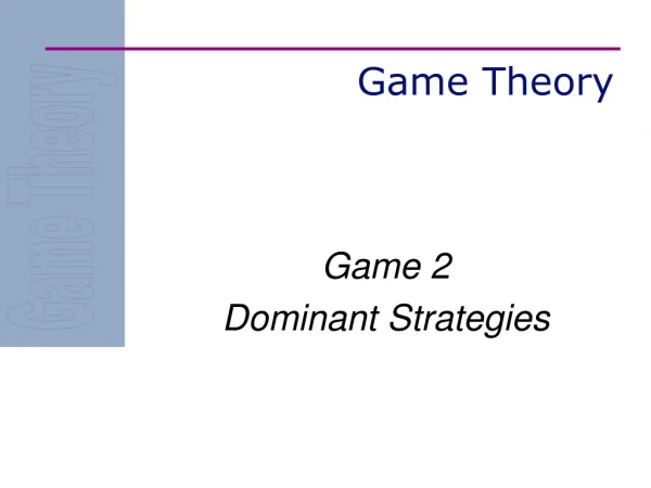 Game Theory