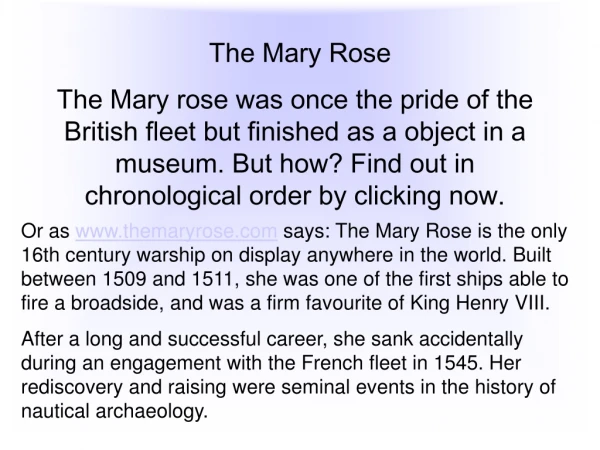 The Mary Rose