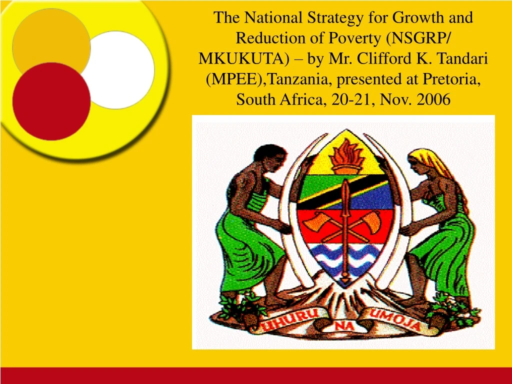 the national strategy for growth and reduction