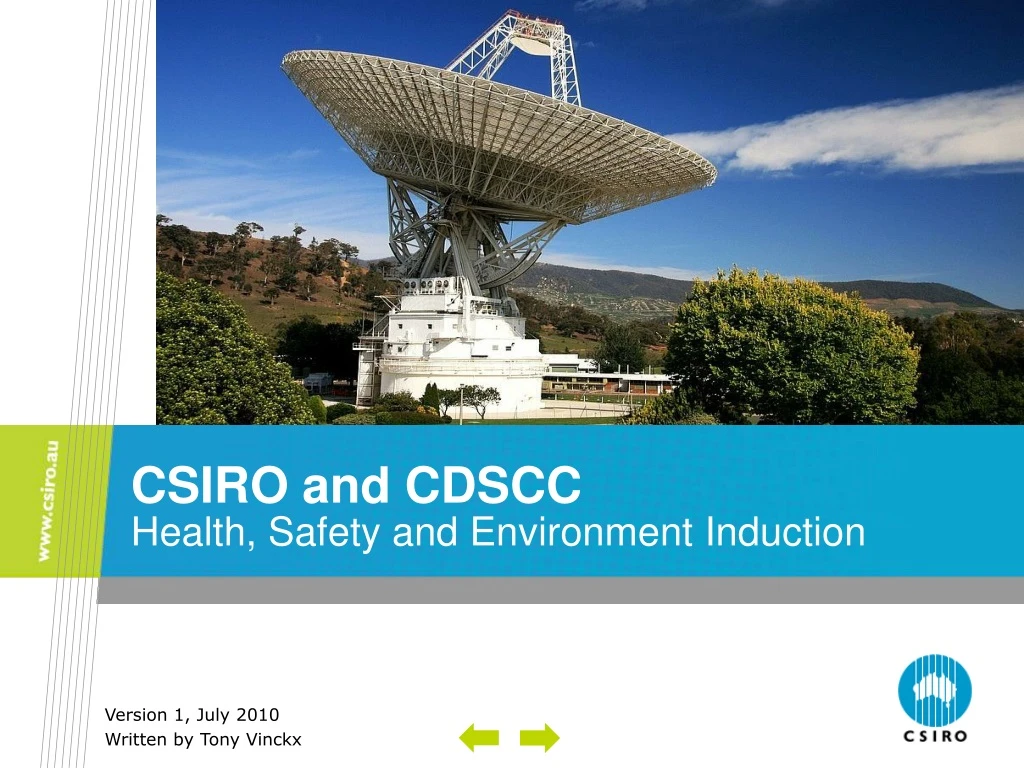 csiro and cdscc health safety and environment induction
