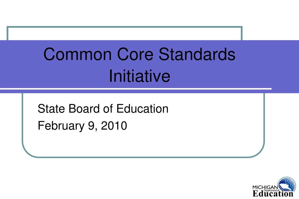 common core standards initiative