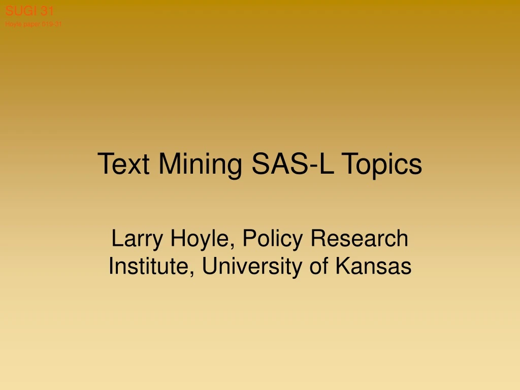 text mining sas l topics