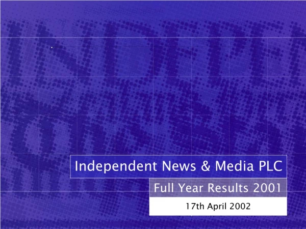 Full Year Results 2001
