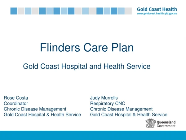 Flinders Care Plan Gold  Coast Hospital and Health Service