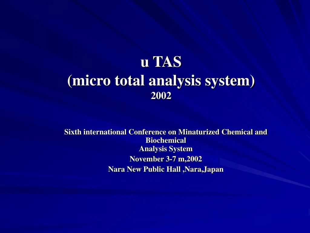 u tas micro total analysis system 2002