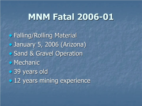MNM Fatal 2006-01