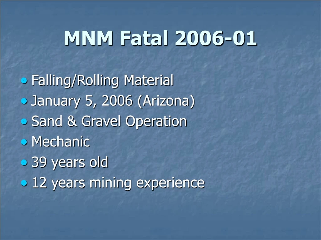 mnm fatal 2006 01