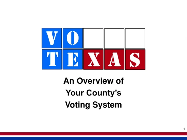 An Overview of  Your County’s  Voting System