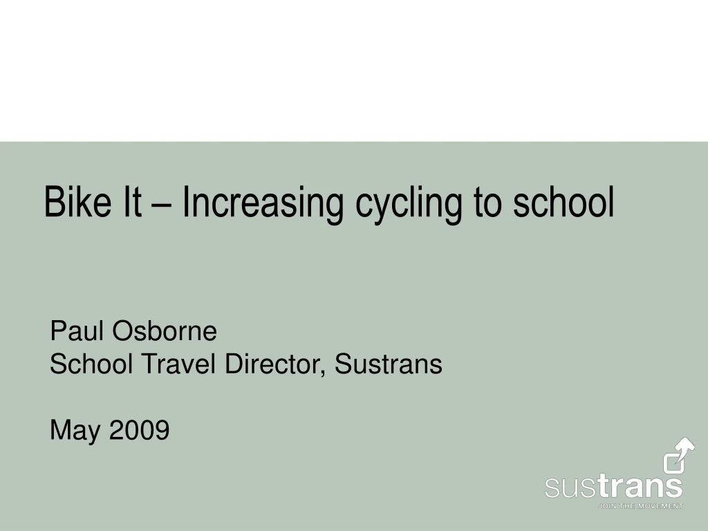 bike it increasing cycling to school