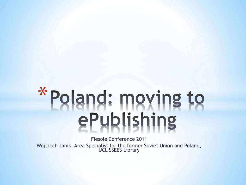 poland moving to epublishing