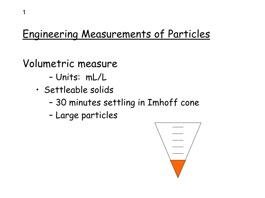 engineering measurements of particles volumetric