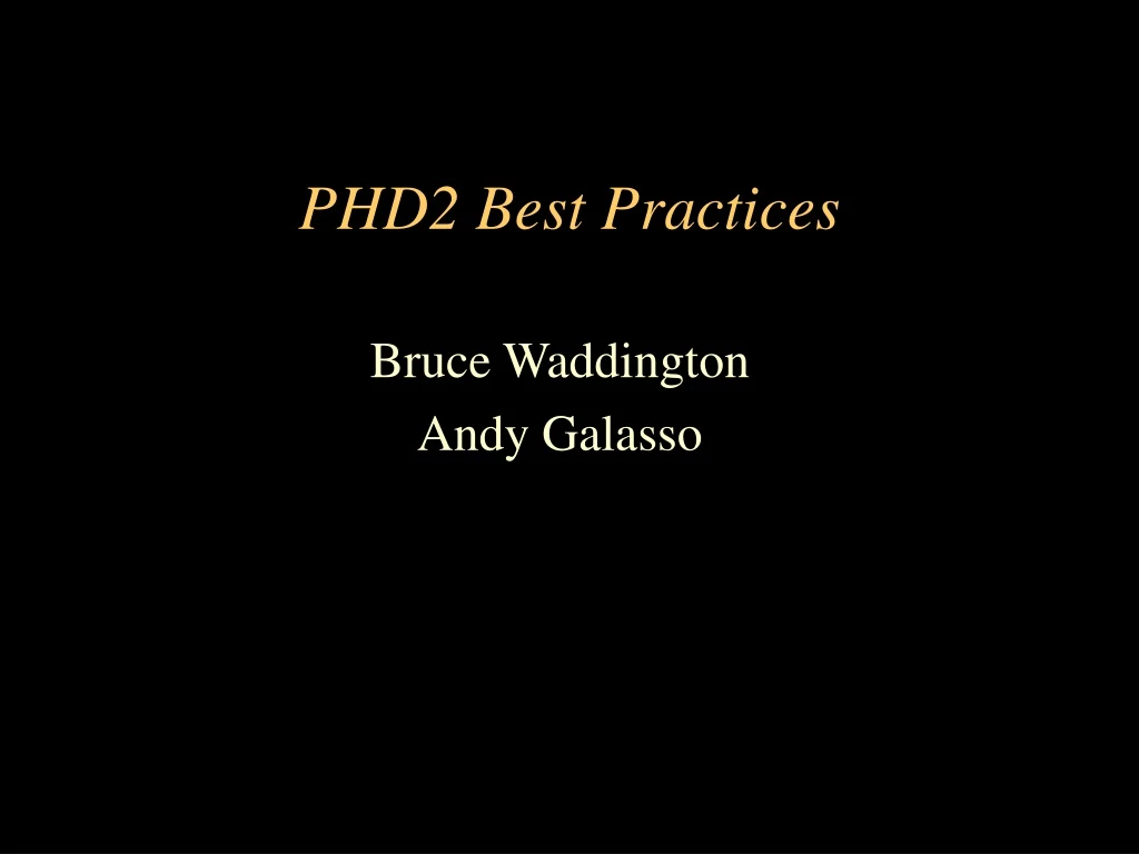 phd2 best practices
