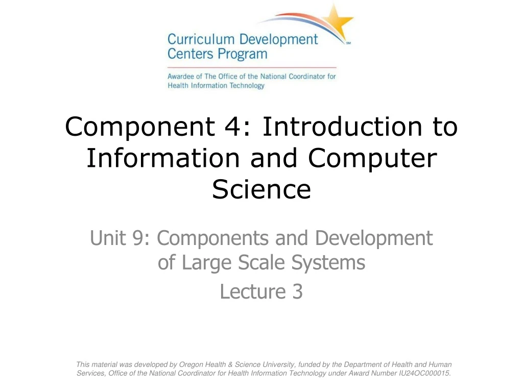 component 4 introduction to information and computer science