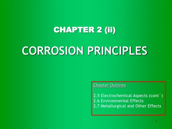 CHAPTER 2 (ii) CORROSION PRINCIPLES