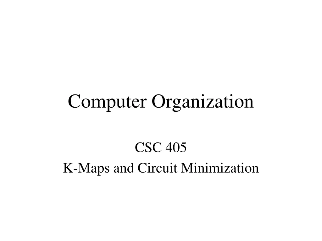 computer organization