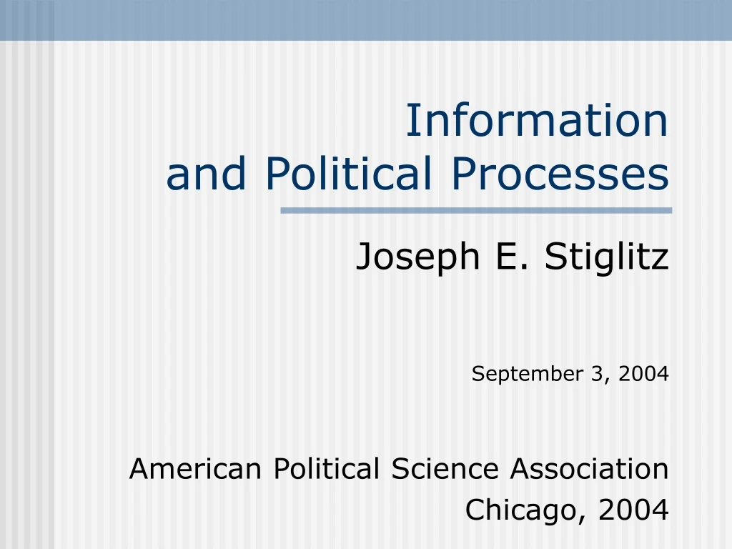 information and political processes